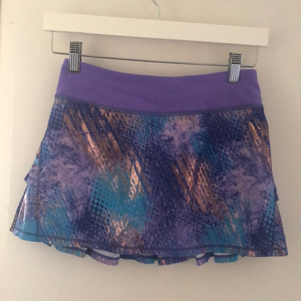Girls Ivivva ruffle bottom tennis skirt multi color